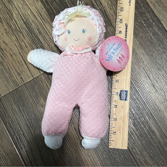Eden pink soft n sweet baby doll pink terry blue eyes blonde hair - Picture 7 of 7